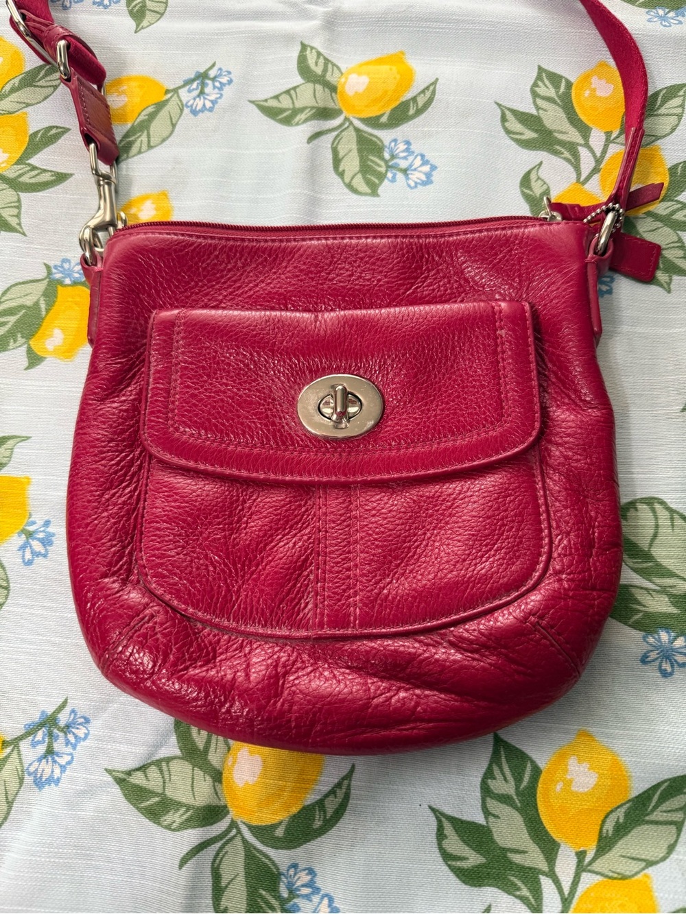 Coach Vintage Hot PinkLeather Crossbody Bag